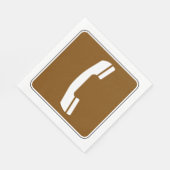 Serviette En Papier Panneau routier (Coin)
