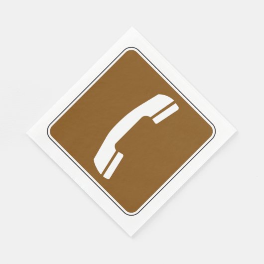 Serviette En Papier Panneau routier (Coin)