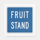 Serviette En Papier Panneau routier du socle de fruits (Devant)