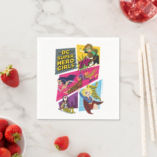 Serviette En Papier Panneaux d'action pour filles Super Hero DC (En situation)