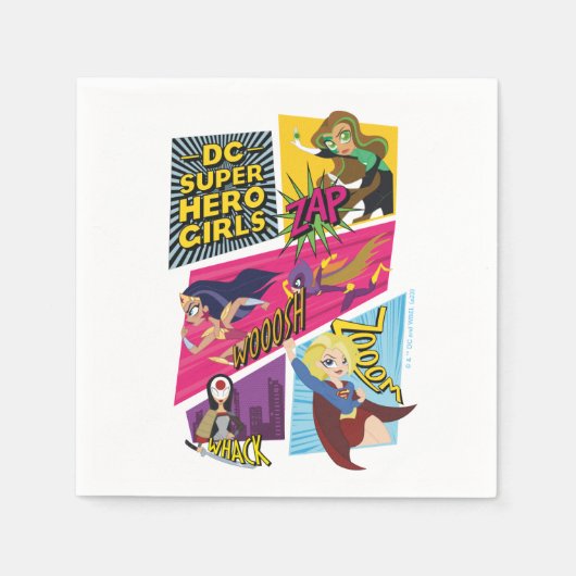 Serviette En Papier Panneaux d'action pour filles Super Hero DC (Devant)