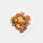Serviette En Papier Panorama citrouille Patch : Foliage et fleurs (Coin)