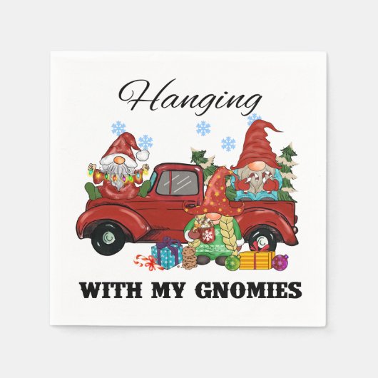 Serviette En Papier Panser Avec Mes Gnomies - Noël mignon (Devant)