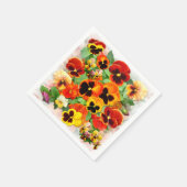 Serviette En Papier Pansies du coucher du soleil (Coin)