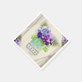 Serviette En Papier Pansies géométriques rustiques élégantes Dîner Mar (Coin)