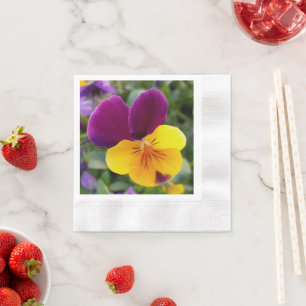 Serviette En Papier Pansies lumineuses