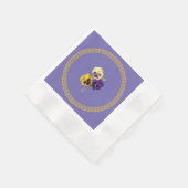 Serviette En Papier Pansies, plaques en papier violet et jaune (Coin)