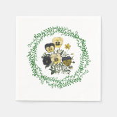 Serviette En Papier Pansies Standard Papier à Cocktail (Devant)