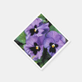 Serviette En Papier Pansies violettes (Coin)