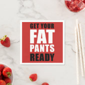 Serviette En Papier Pantalons grasses d'action amicale prêts (EN ROUGE (En situation)