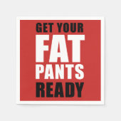 Serviette En Papier Pantalons grasses d'action amicale prêts (EN ROUGE (Devant)