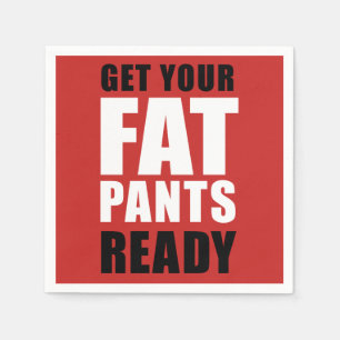 Serviette En Papier Pantalons grasses d'action amicale prêts (EN ROUGE