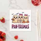 Serviette En Papier Pantasmas Funny Fantôme Super Retro Halloween (En situation)