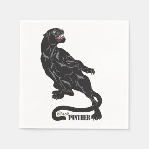 Serviette En Papier panthère noir