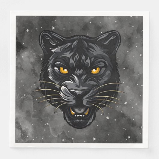 Serviette En Papier Panthère noire (Devant)