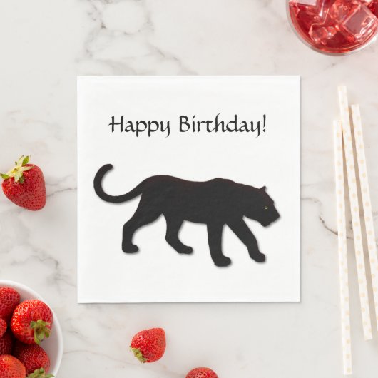 Serviette En Papier Panthère noire (En situation)