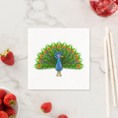 Serviette En Papier paon (En situation)