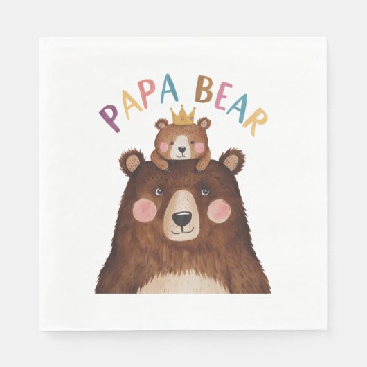 Serviette En Papier Papa Bear (Devant)