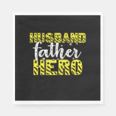 Serviette En Papier Papa Cadeau Mari Père Héros (Devant)