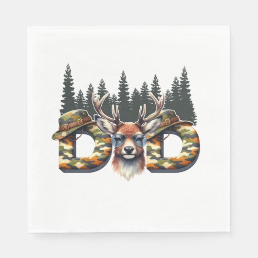 Serviette En Papier Papa chasse (Devant)