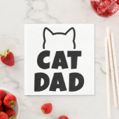 Serviette En Papier papa chat (En situation)