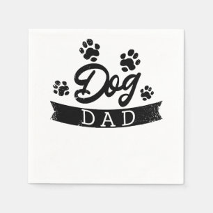 Serviette En Papier Papa Chien Design Drôle - Idée cadeau pour les pro
