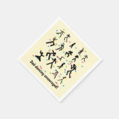 Serviette En Papier Papa danse encouragée, amusant bâton figure pose (Coin)