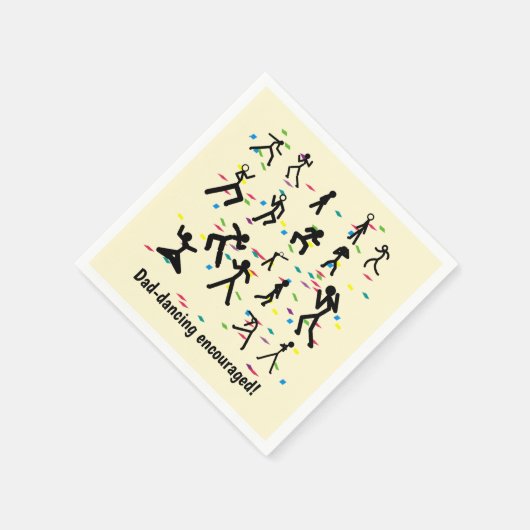 Serviette En Papier Papa danse encouragée, amusant bâton figure pose (Coin)