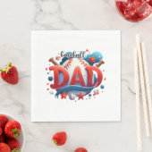 Serviette En Papier Papa de baseball (En situation)