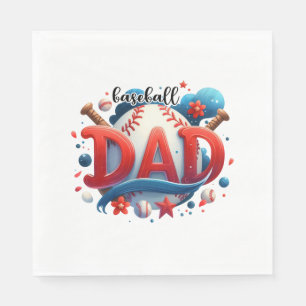Serviette En Papier Papa de baseball