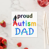 Serviette En Papier Papa de l'autisme fier (En situation)