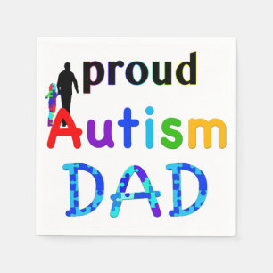 Serviette En Papier Papa de l'autisme fier