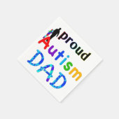 Serviette En Papier Papa de l'autisme fier (Coin)