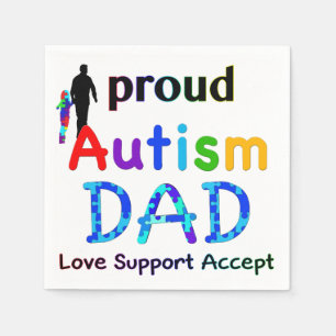 Serviette En Papier Papa de l'autisme fier