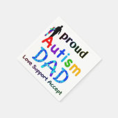 Serviette En Papier Papa de l'autisme fier (Coin)