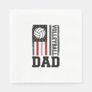 Serviette En Papier Papa de volley Drapeau américain Gravure vintage D