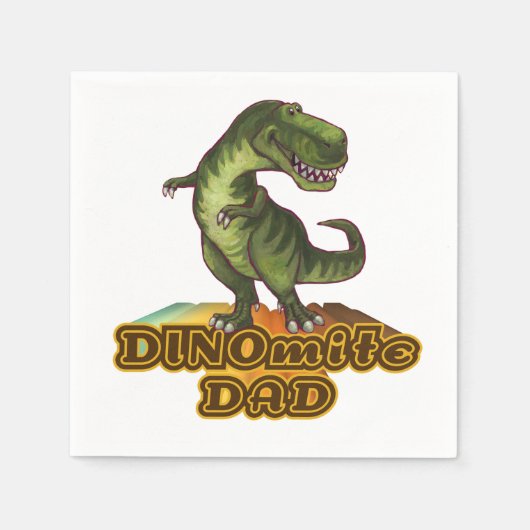 Serviette En Papier Papa Dinomite (Devant)
