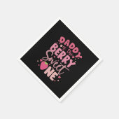 Serviette En Papier Papa Du Berry Sweet One Strawberry Anniversaire (Coin)