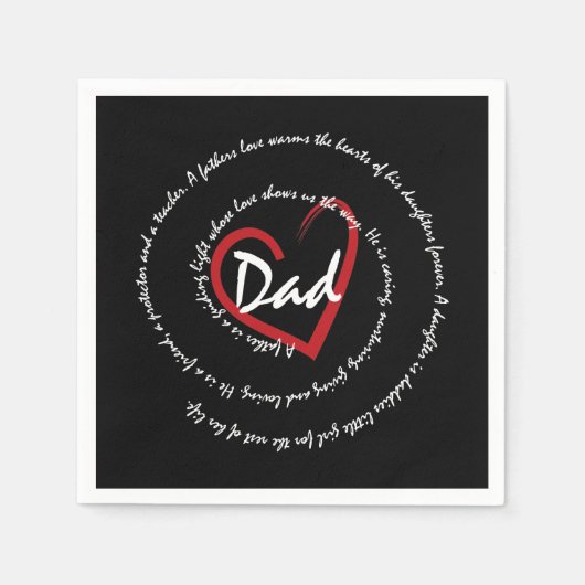 Serviette En Papier Papa et Pères (Devant)