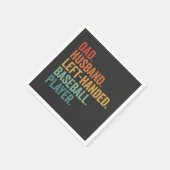 Serviette En Papier Papa Mari Baseball gauche légende (Coin)