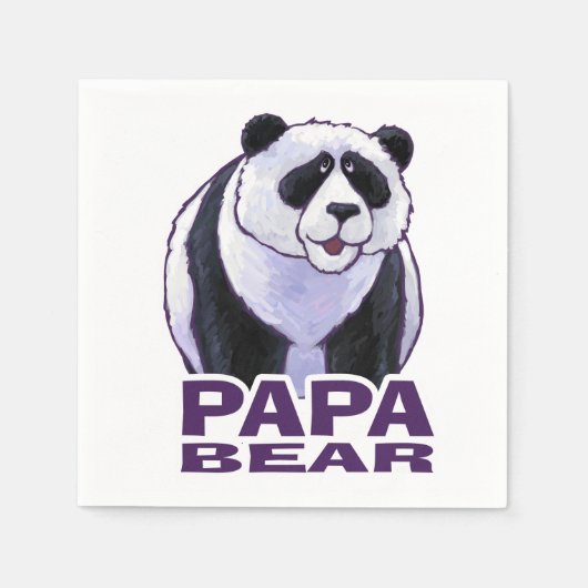 Serviette En Papier Papa Panda Bear (Devant)