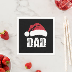 Serviette En Papier Papa Père Noël Famille de Noël Correspondant Pyjam