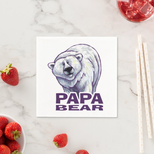 Serviette En Papier Papa Polar Bear (En situation)