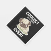 Serviette En Papier Papa Pug le plus cool Ever (Coin)