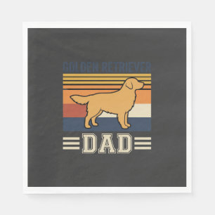 Serviette En Papier Papa Retriever doré Chien Rétro