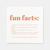 Serviette En Papier Papaya minimal moderne | Fun Facts Mariage (Devant)
