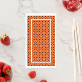 Serviette En Papier Papaya Orange et Black Tropical Motif (En situation)
