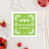 Serviette En Papier Papel picado inséparables citron vert mariage fies (En situation)