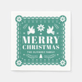 Serviette En Papier Papel Picado Mexicain Noël Napkin (Devant)