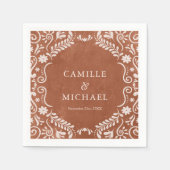 Serviette En Papier Papel Picado Papier Mariage mexicain (Devant)